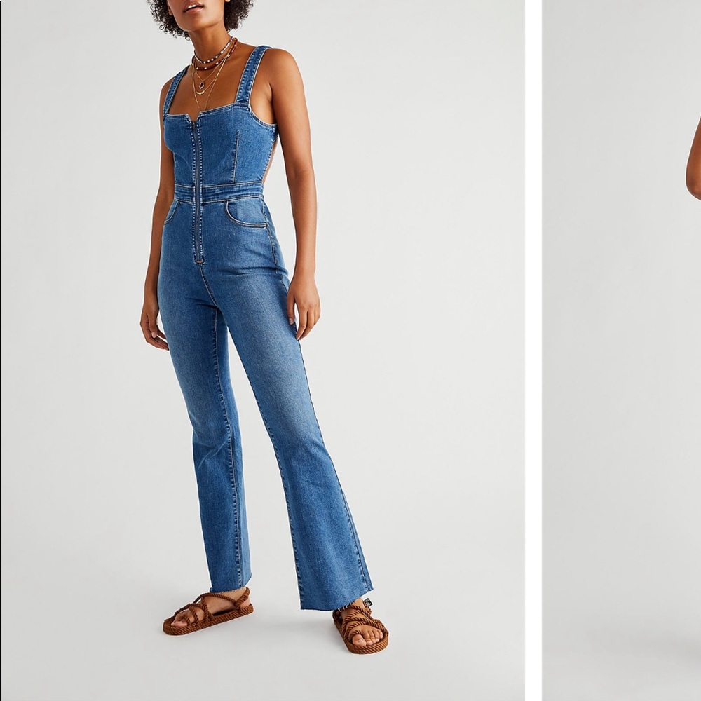 Free People CRVY Denim One Piece